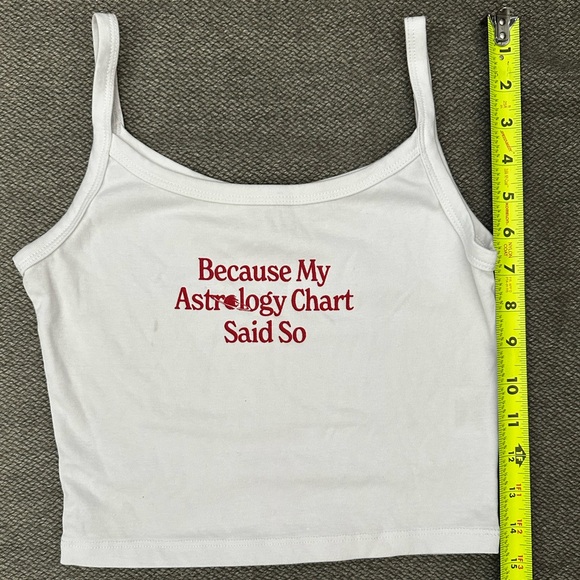 White Camisole with Red Text - Picture 2 of 4